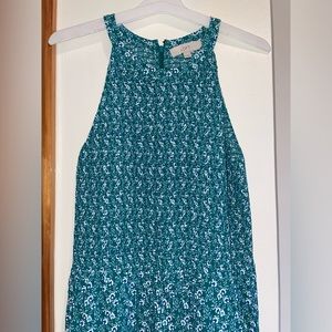 LOFT Peacock print jumpsuit size 10